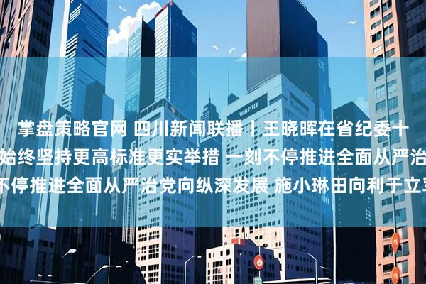 掌盘策略官网 四川新闻联播丨王晓晖在省纪委十二届五次全会上强调 始终坚持更高标准更实举措 一刻不停推进全面从严治党向纵深发展 施小琳田向利于立军出席