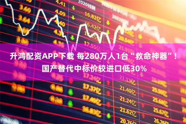 升鸿配资APP下载 每280万人1台“救命神器”! 国产替代中标价较进口低30%
